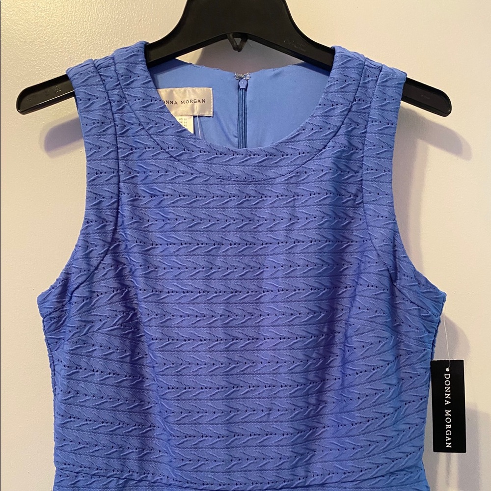 Donna Morgan Dress, Sleeveless, Periwinkle Blue,10